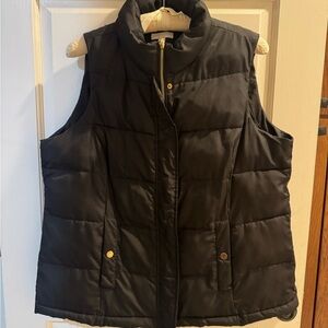 Charter Club Black Quilted Vest